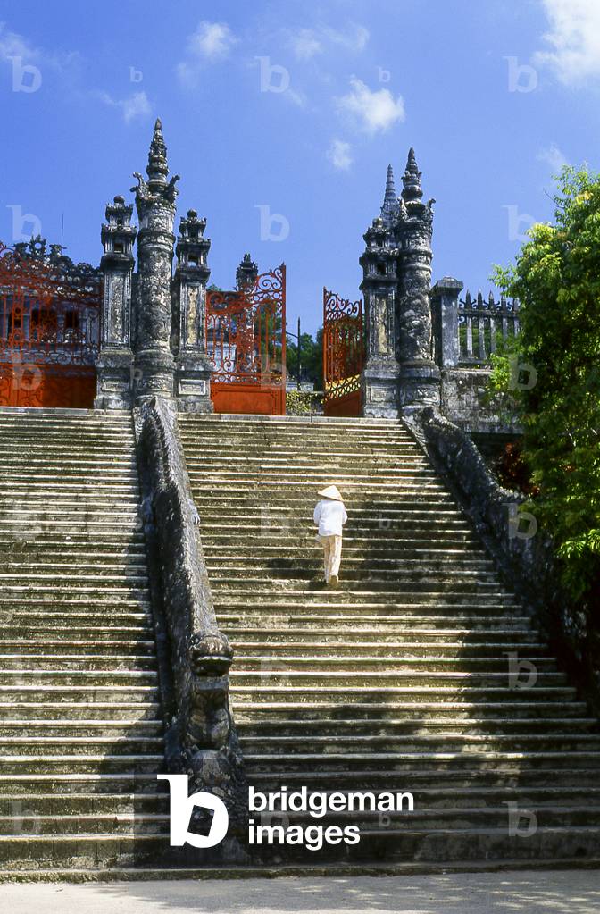 Vietnam: Staircase leading to the Tomb of Emperor Khai Dinh, Hue