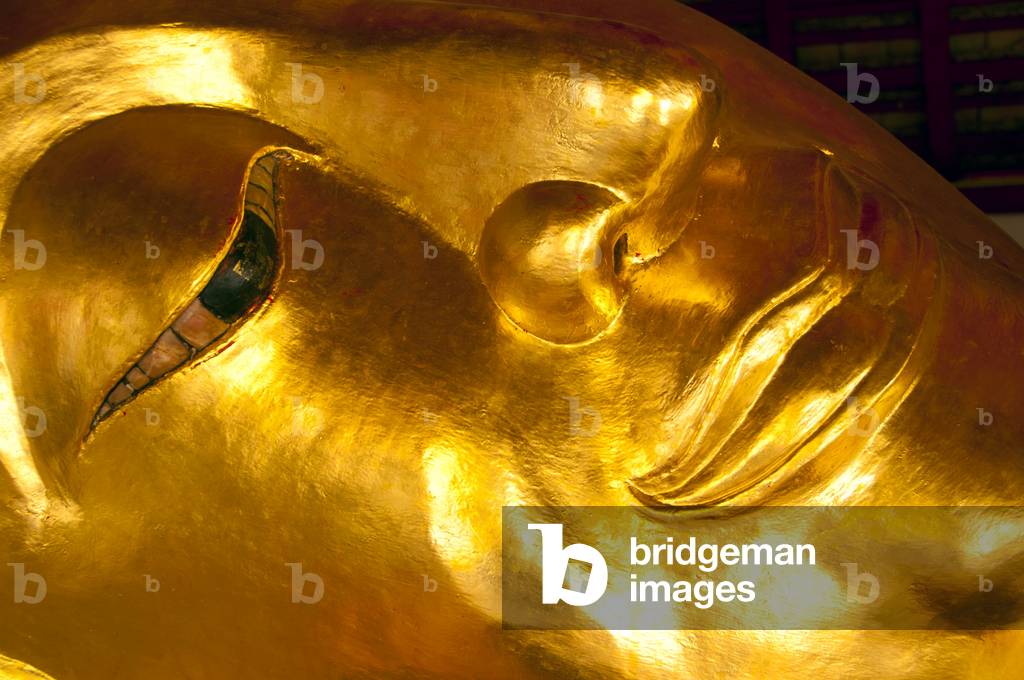 Thailand: Reclining Buddha, Wat Pong Sanuk Tai, Lampang, Lampang Province, northern Thailand
