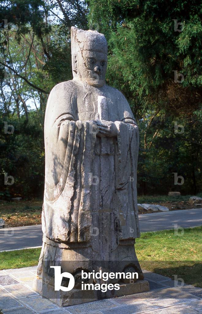 China: Mandarin statue leading to Ming Xiaoling (Tomb of Emperor Hong Wu, r. 1368-1398), Zijin Shan, Nanjing, Jiangsu Province