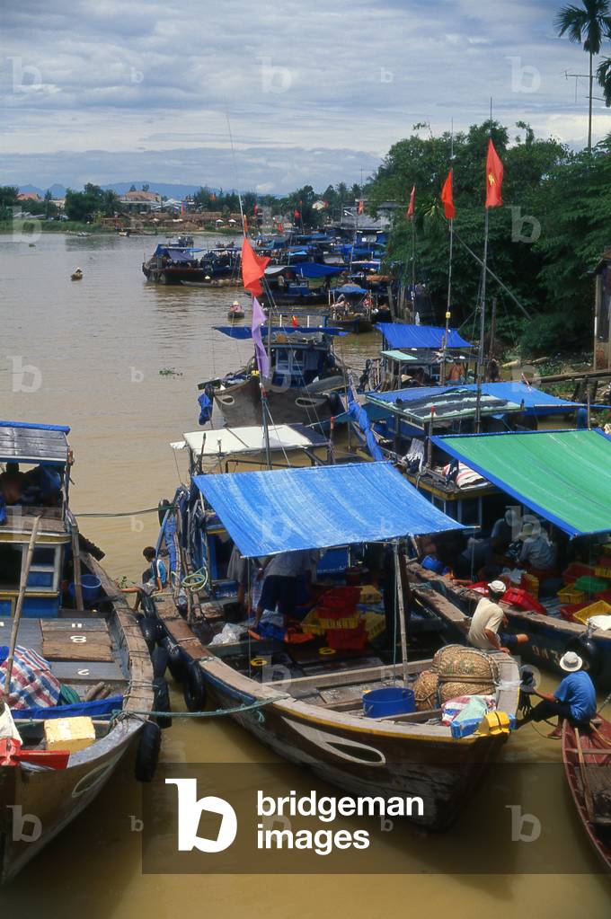 Vietnam: Fishing boats on the Thu Bon River, Hoi An