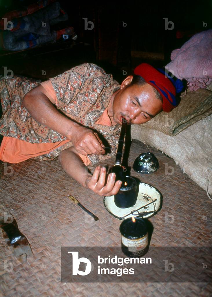 Thailand: Opium smoker, northern Thailand, c. 1995