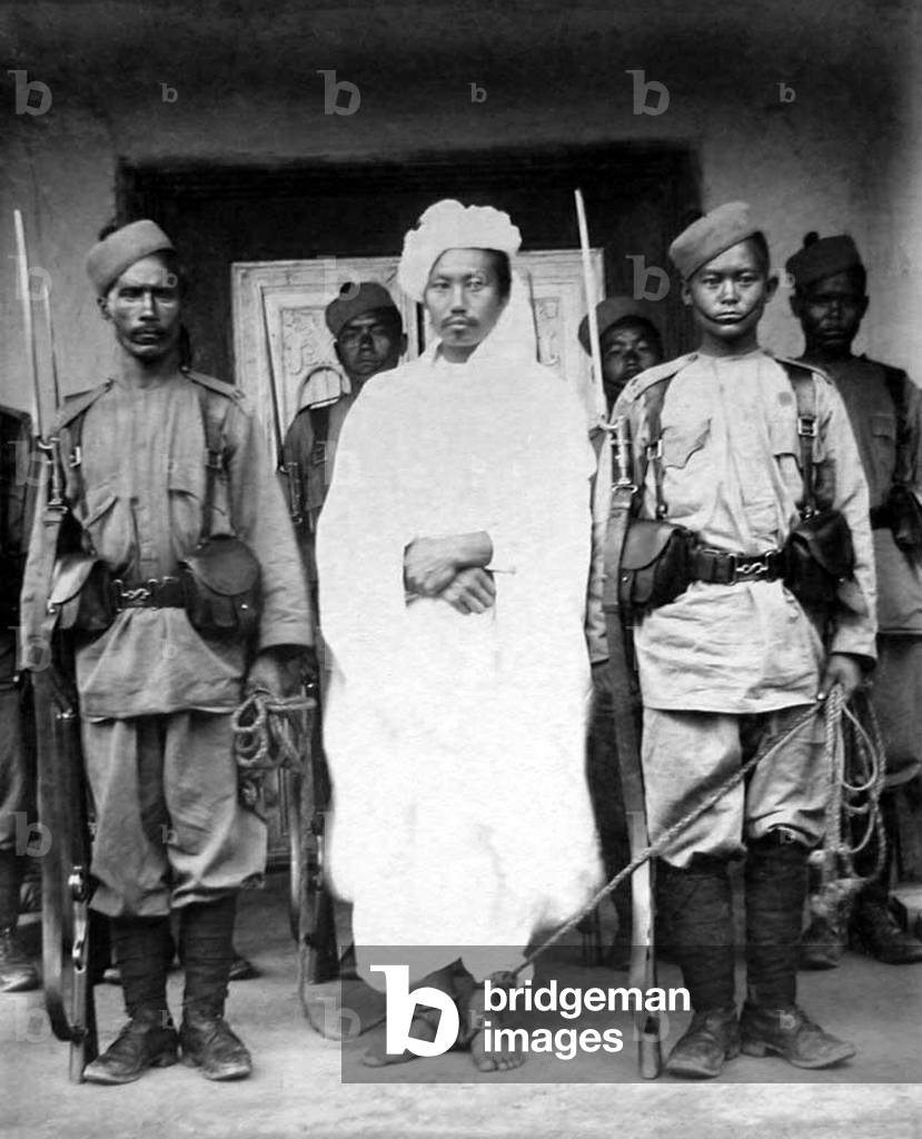 India / Manipur: The 'Jubaraj' (Yuvaraja, son of the Maharaja) of Manipur. Sentenced to death by hanging, but later his sentence was commuted to transportation to the Andaman Islands