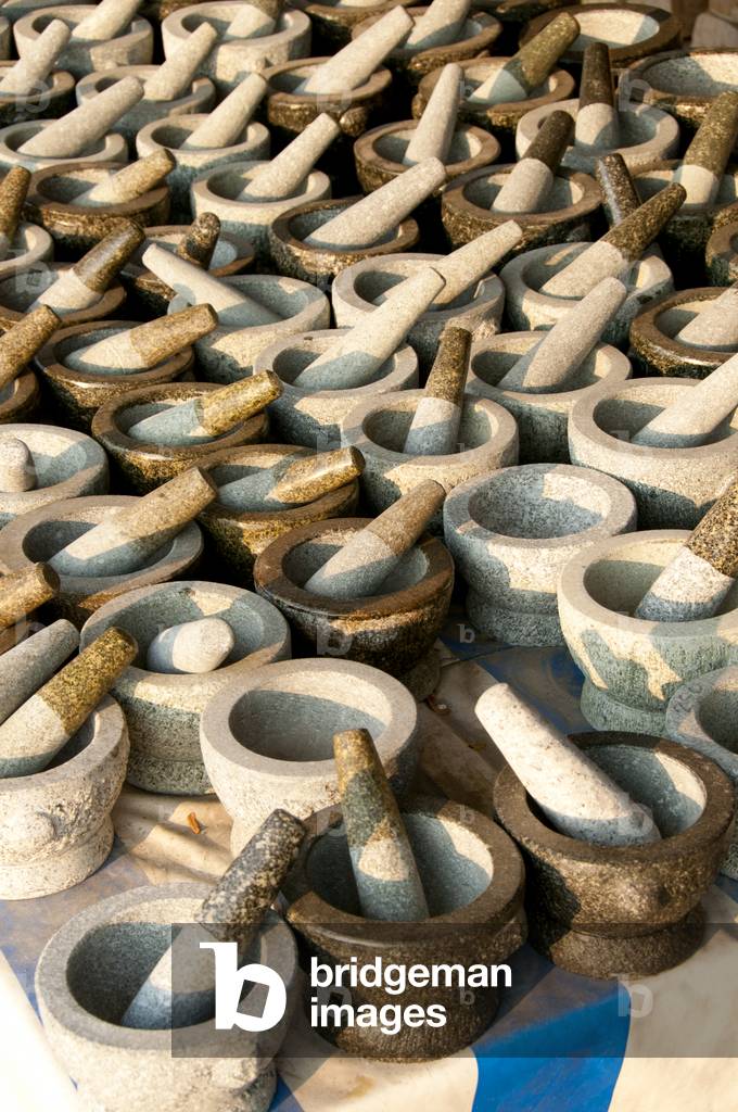 Thailand: Stone pestles and mortars for sale at the fishing village of Ang Sila, Chonburi Province
