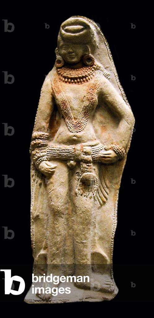 India / Bangladesh: A female fertility deity, Chandraketugarh, Sunga Dynasty, c. 2nd-1st century BCE