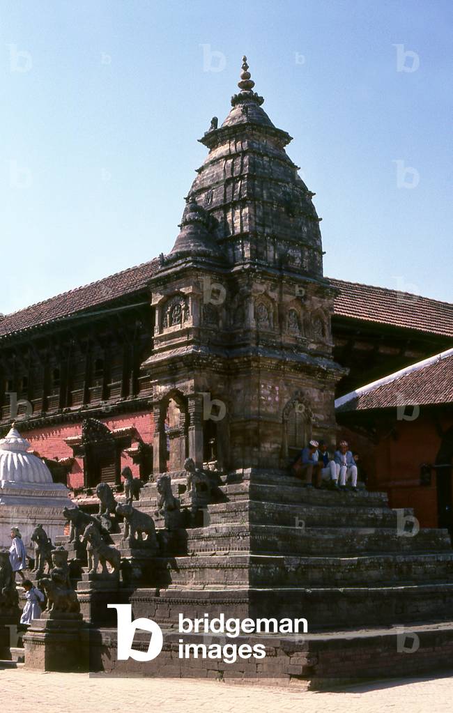 Nepal: The 17th century Siddhi Lakshmi Temple in Durbar Square, Bhaktapur (1987)