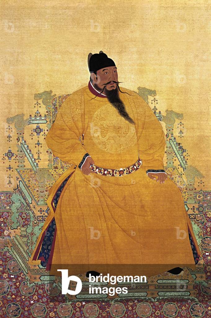 China: Emperor Yongle, 3rd ruler of the Ming Dynasty (r. 1402-1424).