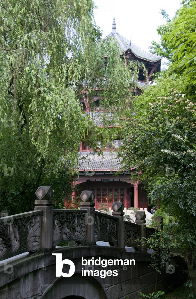 China: Ten Thousand Buddha Pagoda, Du Fu Caotang (Du Fu's Thatched Cottage), Chengdu, Sichuan Province
