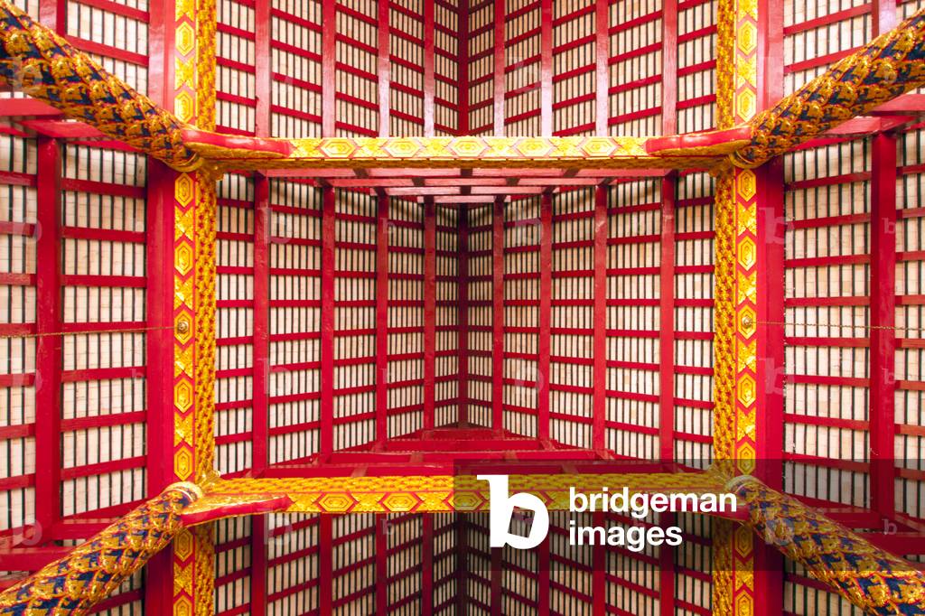 Thailand: Inside the roof of the viharn (assembly hall) at Wat Suan Dok, Chiang Mai, northern Thailand