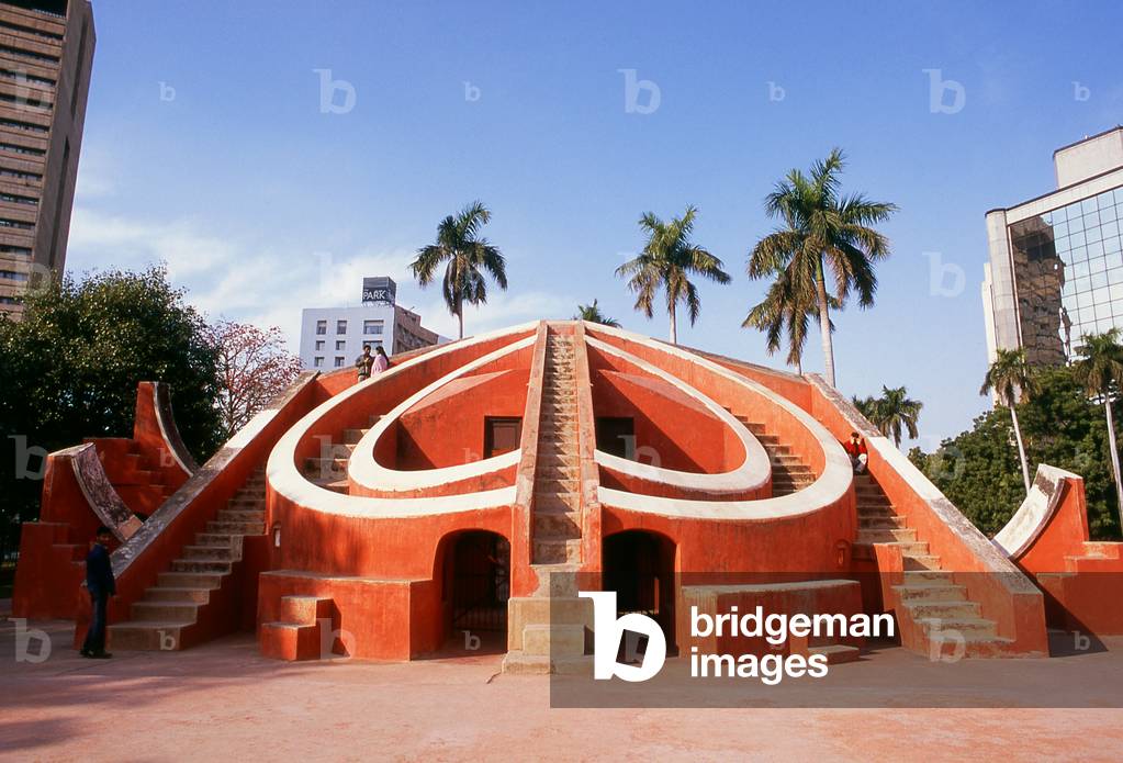 India: The Misra Yantra, part of the Jantar Mantar, Maharaja Jai Singh's 1724 astronomical observatory, near Connaught Place, New Delhi