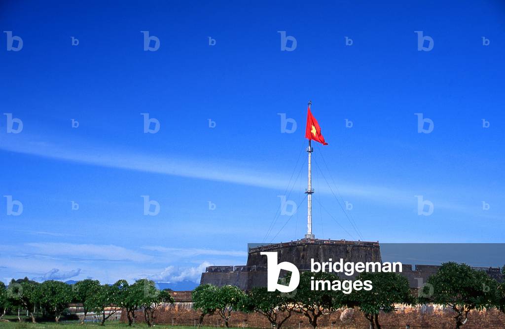 Vietnam: The flag tower of the Imperial City, The Citadel, Hue