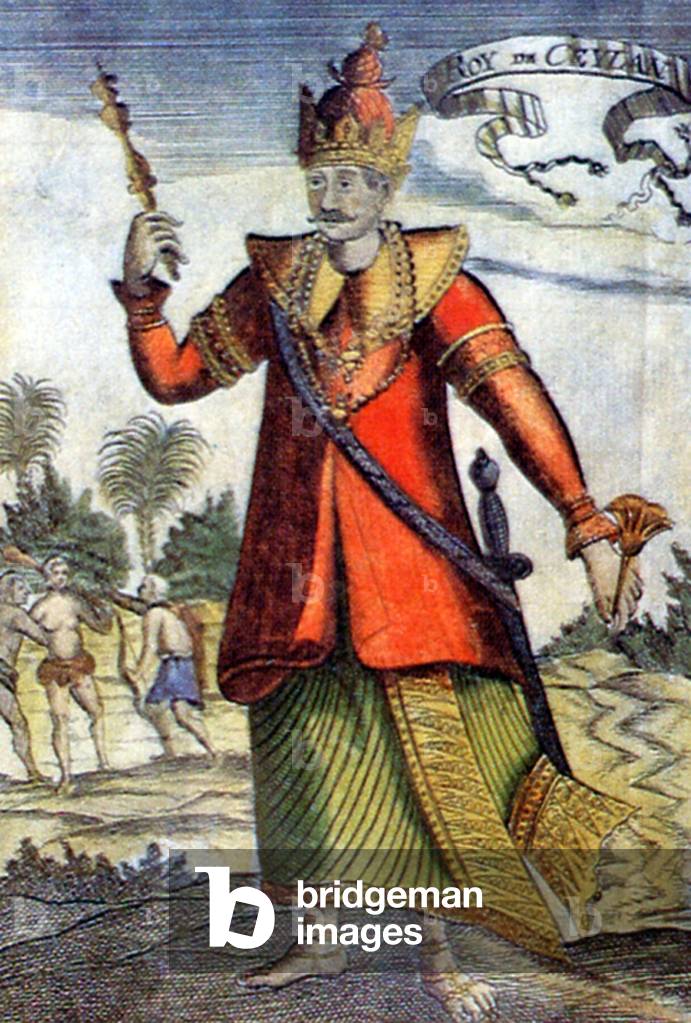 Sri Lanka: Raja Singha II, King of Kandy (1629-1687) as portrayed in a Dutch engraving.