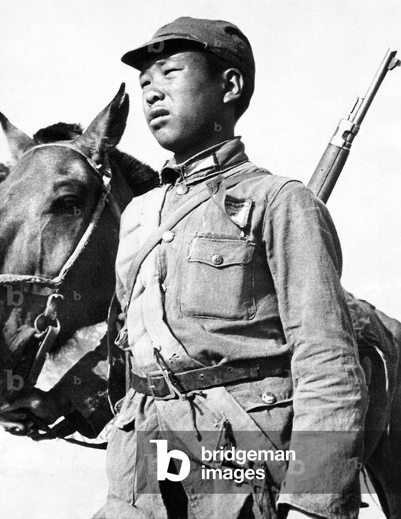 China: Cavalry soldier of the communist Eighth Route Army, c. 1937