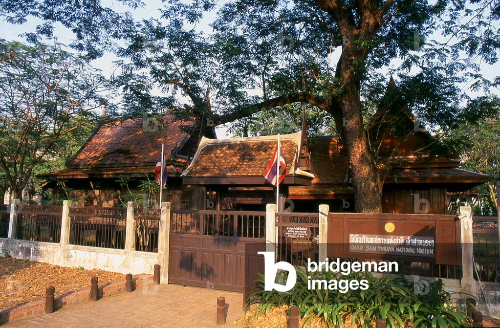 Thailand: Traditional Central Thai houses, Chao Sam Phraya National Museum, Ayutthaya Historical Park