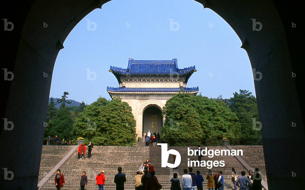 China: A tablet (stele) hall on the way to the Sun Yat-sen mausoleum, Nanjing, Jiangsu Province