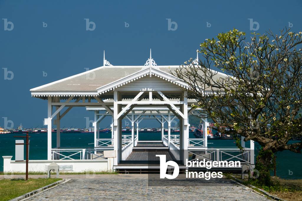 Thailand: The royal jetty leading to the old Palace of Rama V (King Chulalongkorn 1868 - 1910), Ko Sichang, Chonburi Province