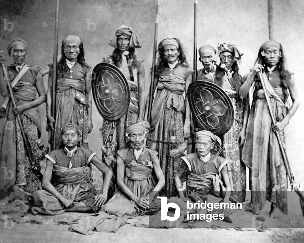 Indonesia: A group of Sasak chiefs on Lombok Island, late 19th century