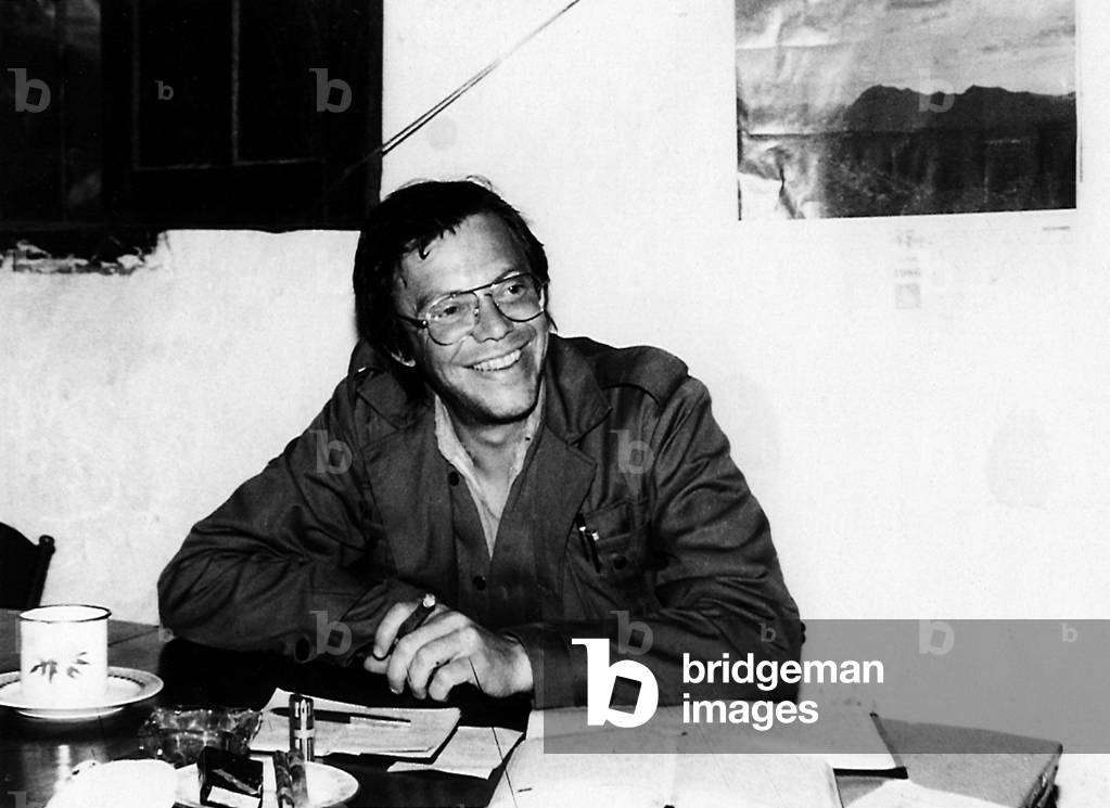 Burma / Myanmar: Bertil Lintner (author of The Rise and Fall of the Communist Party of Burma), at Communist Party of Burma (CPB) headquarters at Panghsang, (January 1987)
