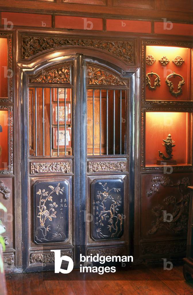 Thailand: Doors from an old China Town pawnshop lead to Jim Thompson's private quarters, Bangkok