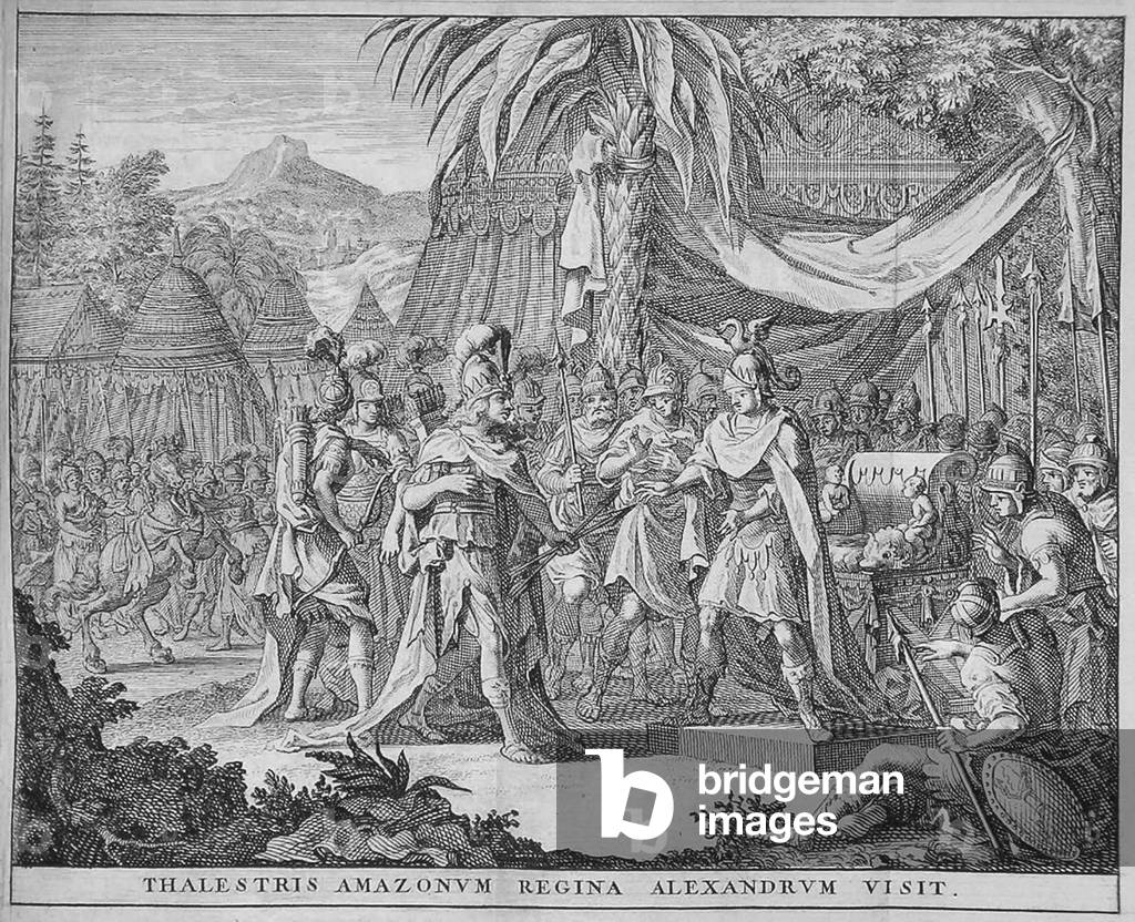 Mythology: Thalestris, Queen of the Amazons, visits Alexander (1696)