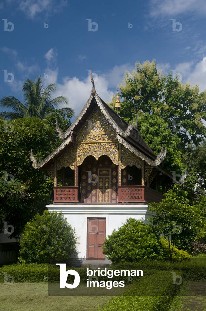 Thailand: Ho trai (library), Wat Chiang Man, Chiang Mai