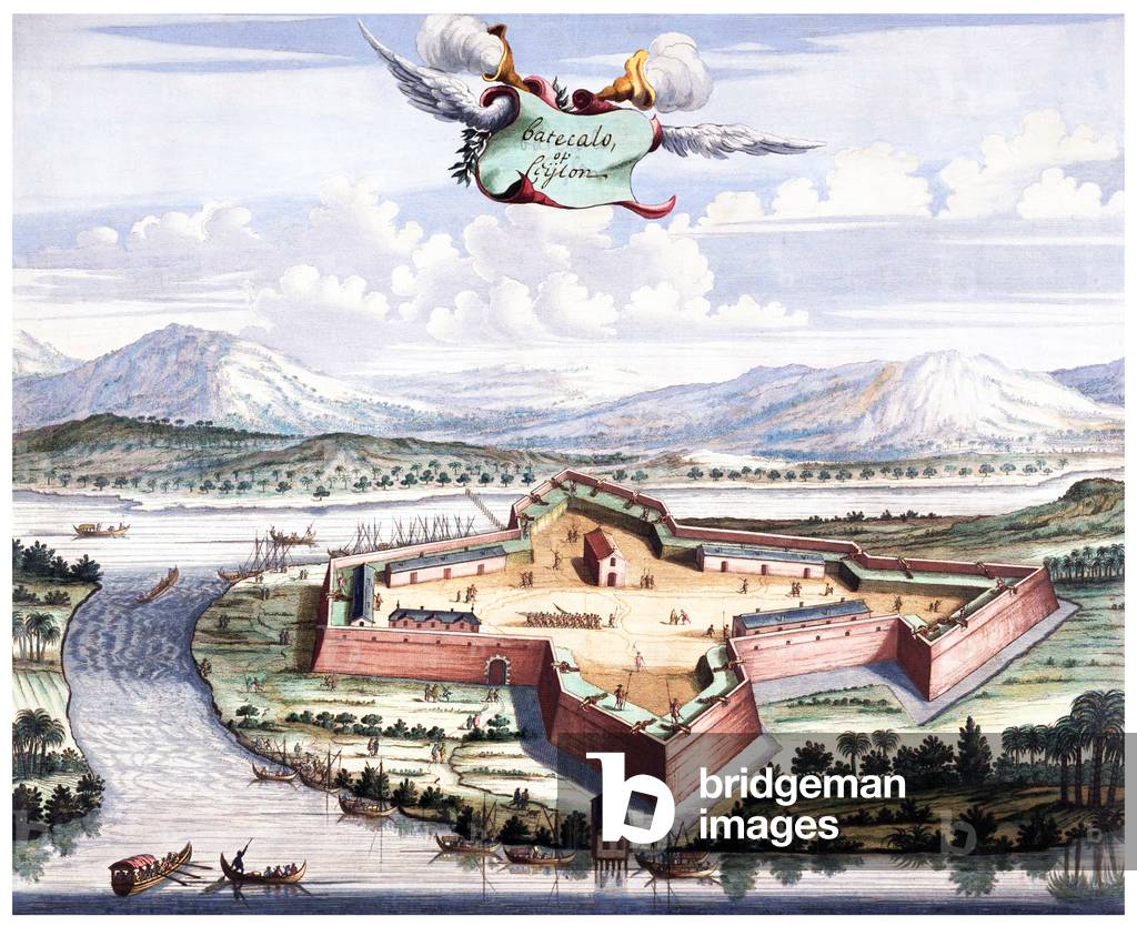 Sri Lanka / Netherlands: The Dutch star fort at Batticaloa, Philippus Baldaeus, 1672