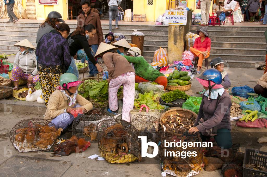 Vietnam: A busy market scene in Hoi An