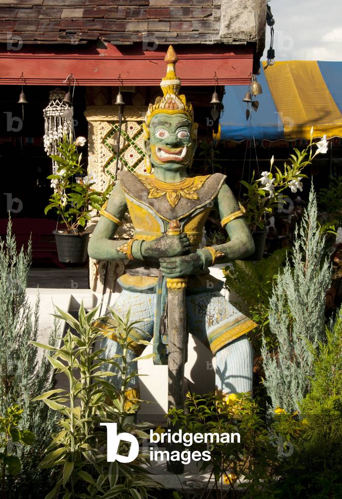 Thailand: Yaksa or temple guardian, Wat Phrathat Doi Kham, Chiang Mai