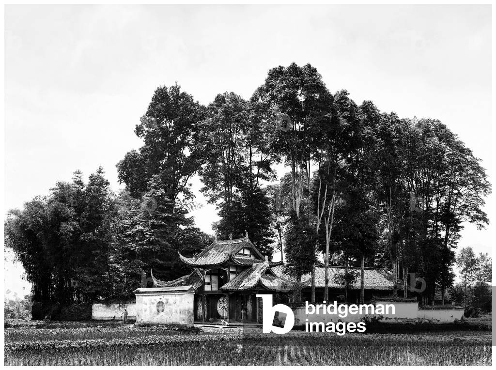 China: 'Kuan Hsien Temple' (Guan Xian Temple, Sichuan Province), photo by Ernest H Wilson, 1908 (photo)