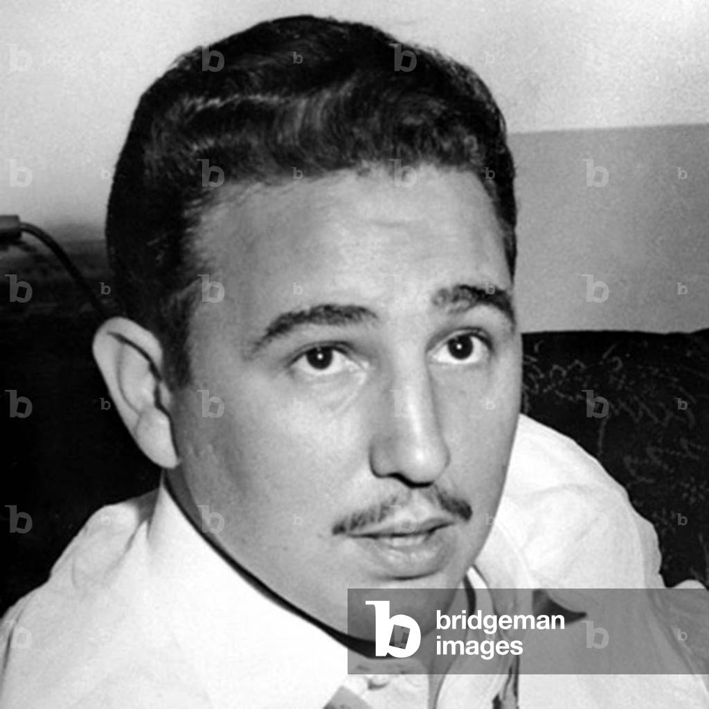 Cuba: Future Cuban revolutionary leader Fidel Castro as a young man in New York, c. 1955