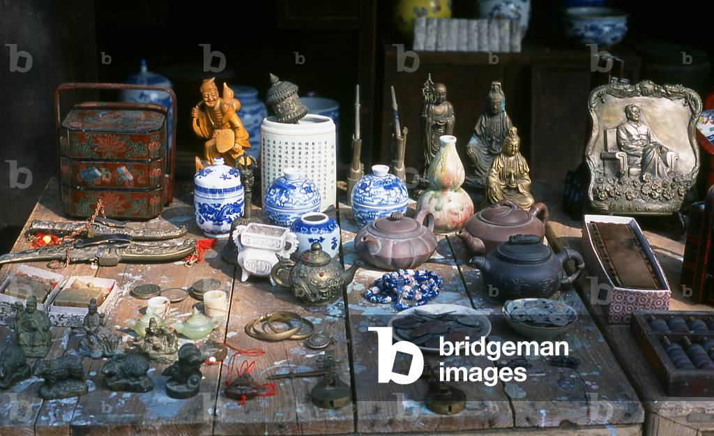 China: A variety of knick-knacks for sale in the 'Water Town' of Zhouzhuang, Jiangsu Province