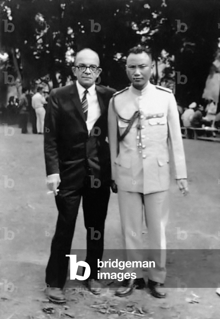 Laos / USA: Edgar 'Pop' Buell (1913-1980) with General Vang Pao (1929-2011), Laos, c. 1965