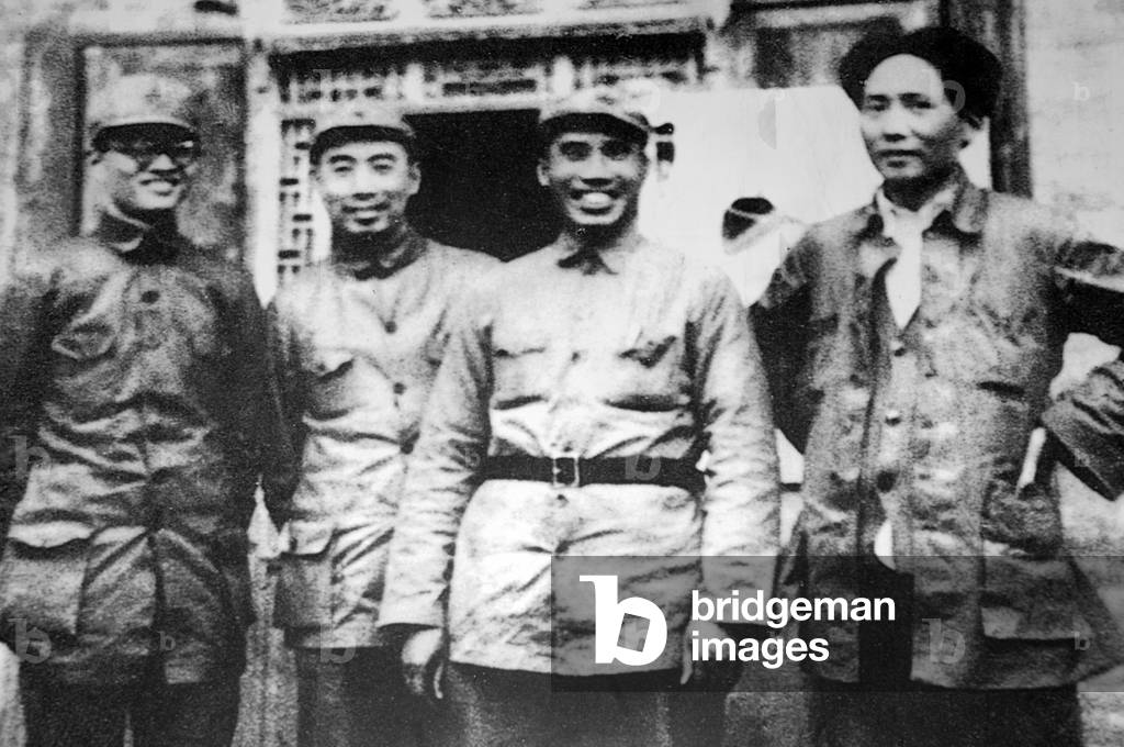 China: Zhou Enlai (second left), Mao Zedong (far right), Zunyi Conference Hall Revolutionary Museum, Zunyi, Guizhou Province