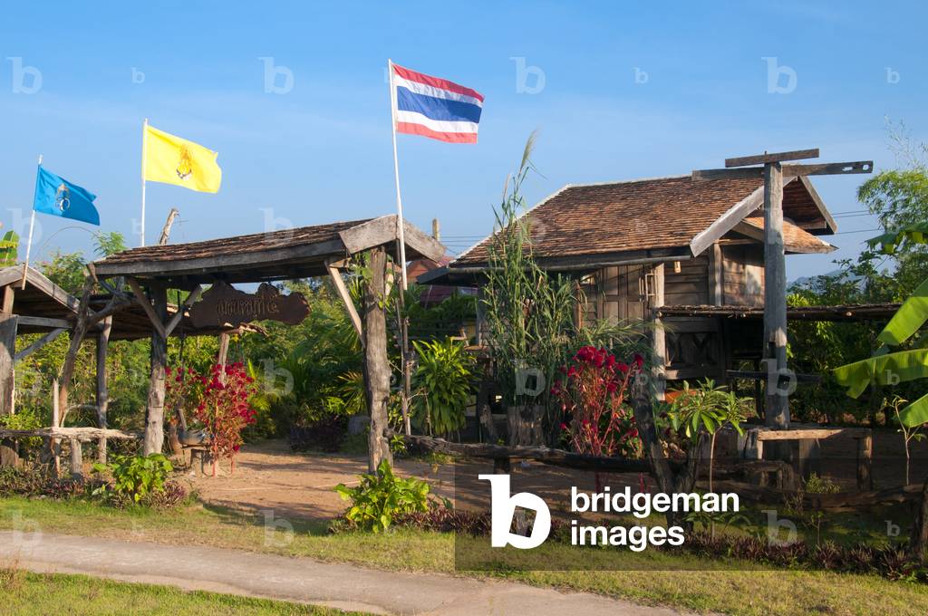 Thailand: Traditional wooden Loei house at Ban Na Aor cultural village, Loei Province