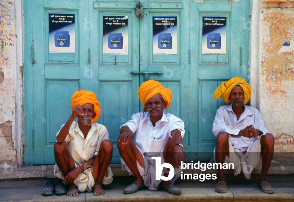 India: Local men take a rest in a village near Indore, Madhya Pradesh