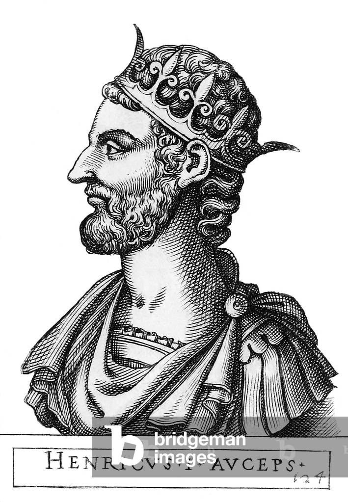 Germany: Henry I (876-936), King of East Francia, 1583 (engraving)