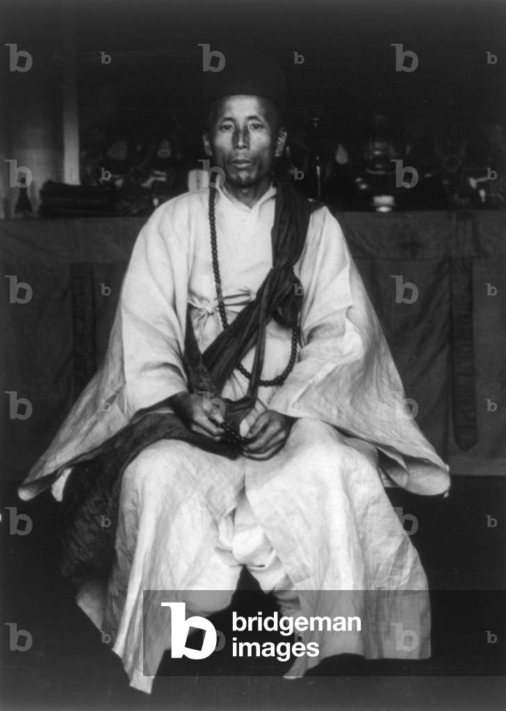 Korea: A Buddhist monk, Seoul, early 20th century