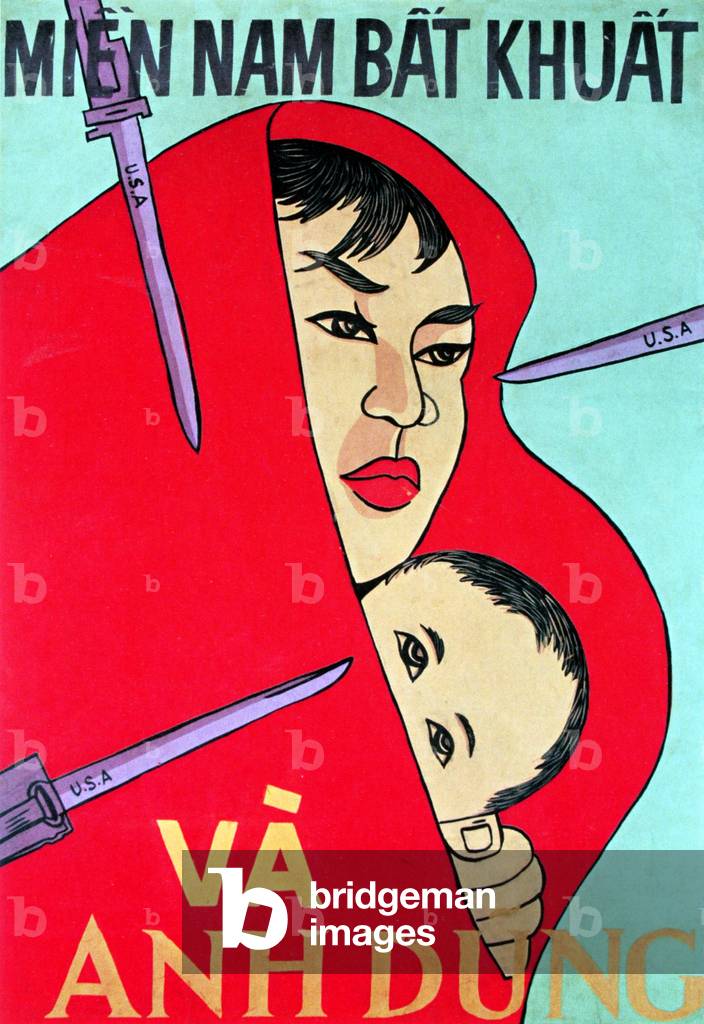 Vietnam: Communist propaganda poster: 'The Indomitable and Heroic South'