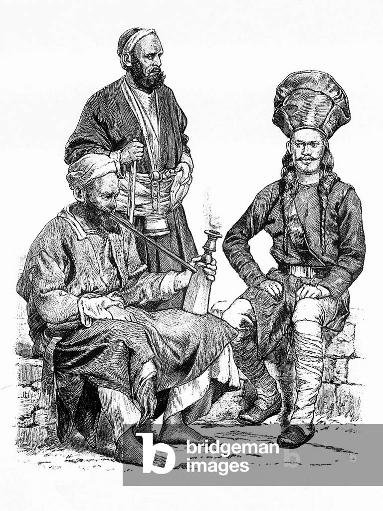 Germany / India: left to right, Men from Ladakh, Soldier of the Maharaja of Kashmir, 