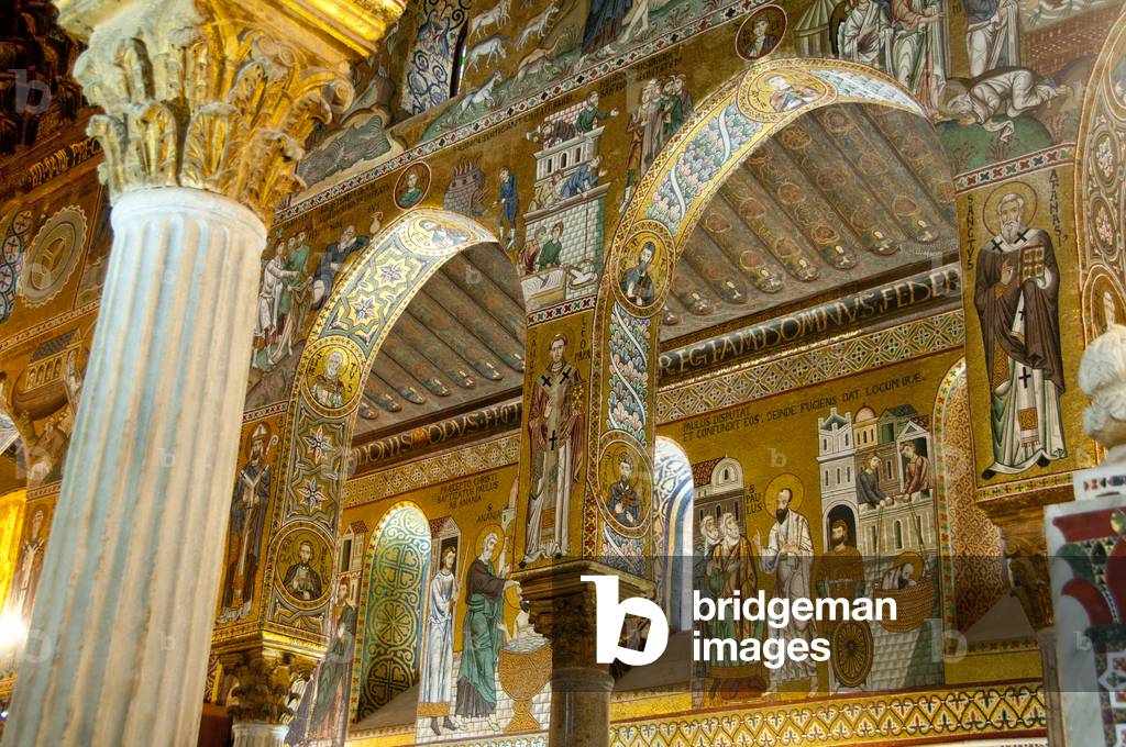 Italy: Mosaics, Palatine Chapel (Capella Palatina), Palace of the Normans (Palazzo dei Normanni), Palermo, Sicily (photo)