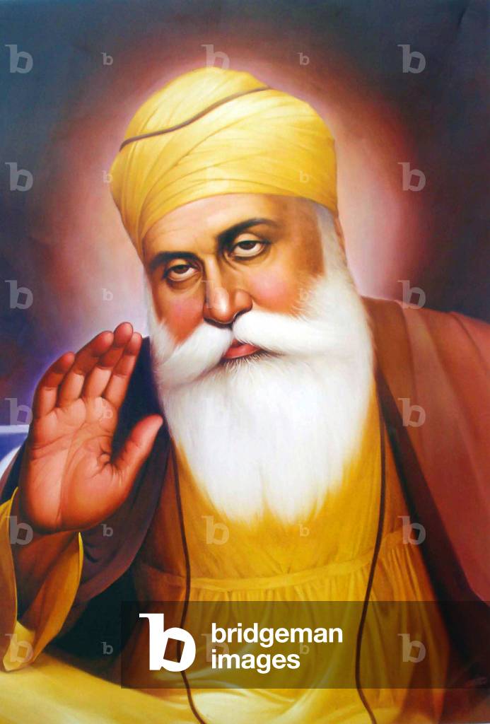 India: Guru Nanak Dev, the first of the ten Sikh Gurus (1469-1539).