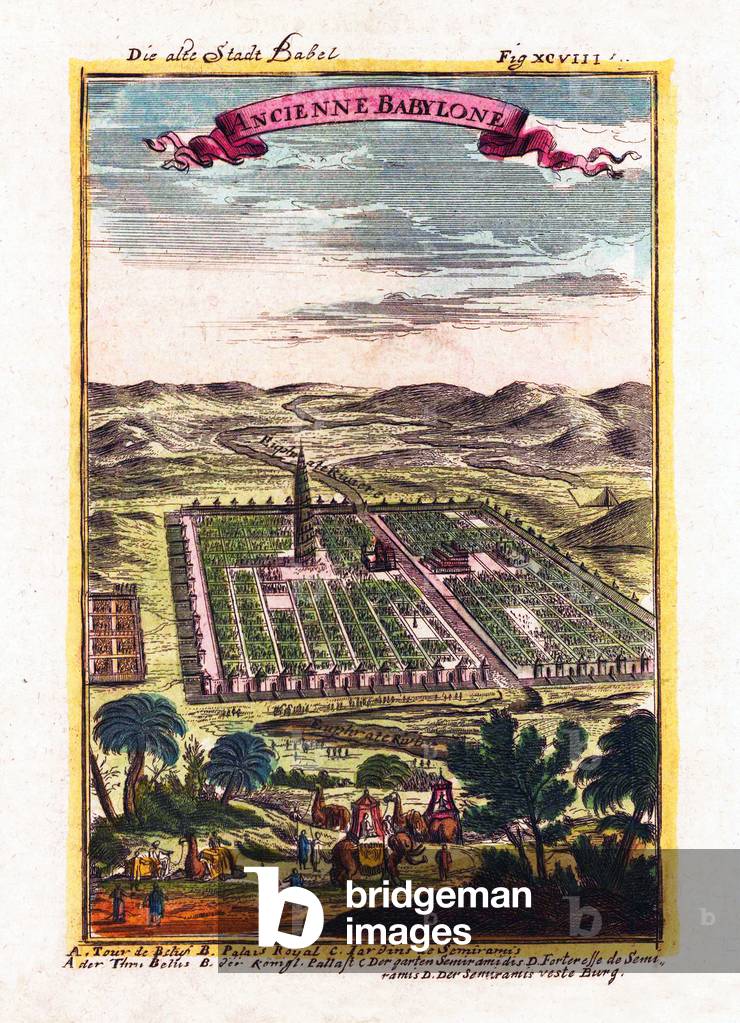 Iraq-Mesopotamia: View of ancient Babylon, Description de L'Universe, Alain Manesson Mallet, Paris, 1683