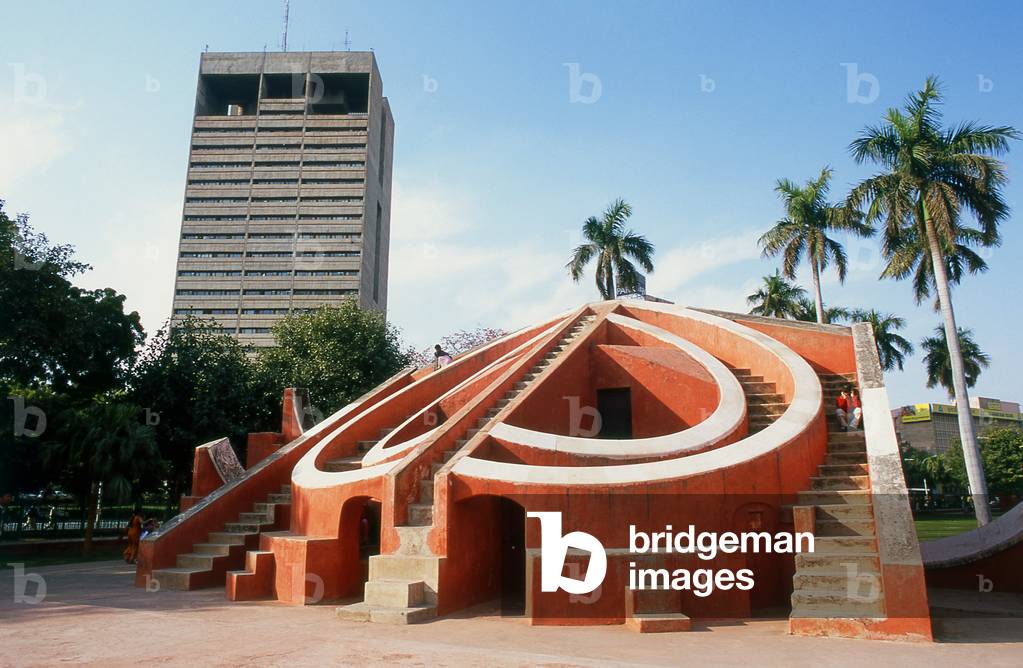 India: The Misra Yantra, part of the Jantar Mantar, Maharaja Jai Singh's 1724 astronomical observatory, near Connaught Place, New Delhi