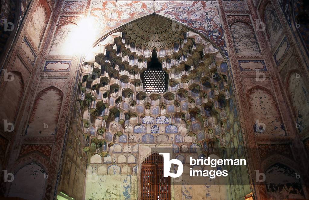 Uzbekistan: Interior detail, Abdul Aziz Khan Madrassa, Bukhara