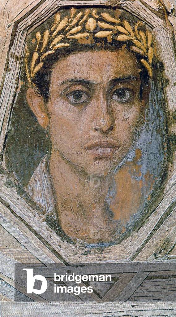 Egypt: Mummy portrait of a young man, c. 3rd century CE