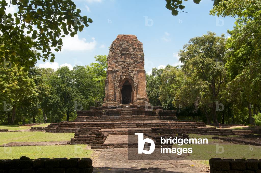 Thailand: Brick prang, Prang Si Thep (11th - 12th century CE), Si Thep Historical Park, Phetchabun Province