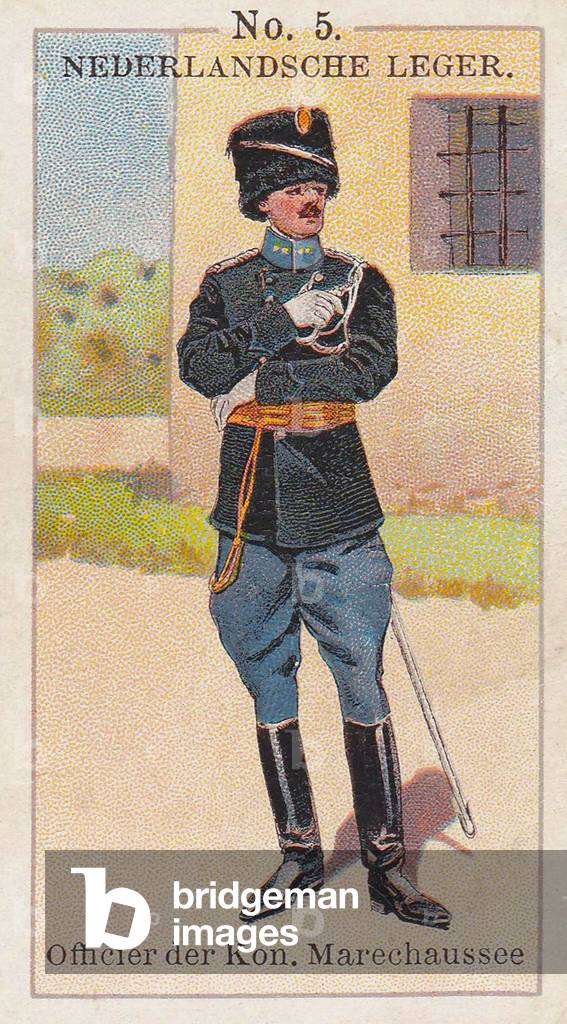Indonesia / Sumatra: Marechaussee officer in dress uniform, c. 1900 (print)