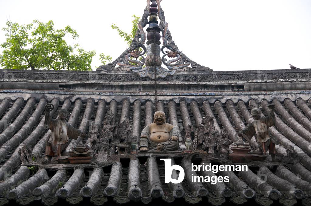 China: Roof detail, Wuhou Ci (Wuhou Ancestral or Memorial Hall), Chengdu, Sichuan Province