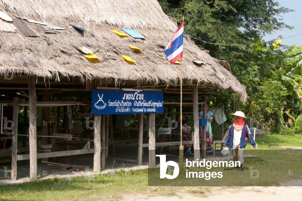 Thailand: A traditional Tai Dam house, Ban Na Pa Nat Tai Dam Cultural Village, Loei Province