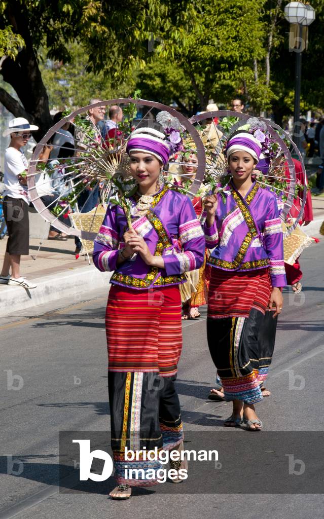 Thailand: Festival beauties, Chiang Mai Flower Festival Parade, Chiang Mai, northern Thailand