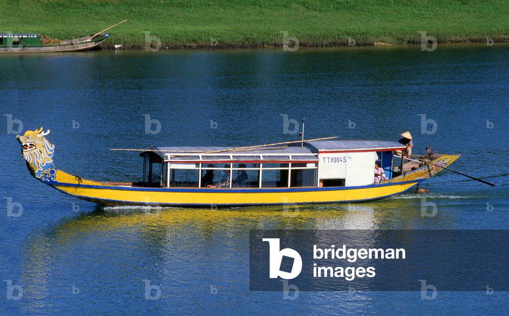 Vietnam: Dragon boats on the Song Huong or Perfume River, Hue